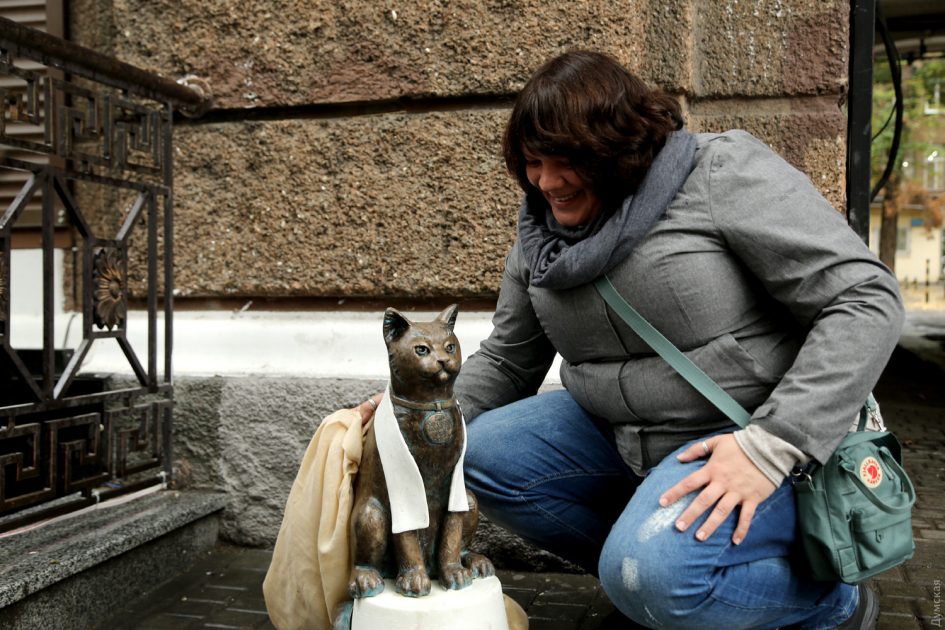 Бронзовый кот в Одессе